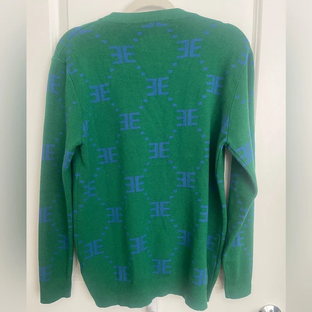 ELLandEMM Green and Blue Knit Cardigan - Picture 2 of 5